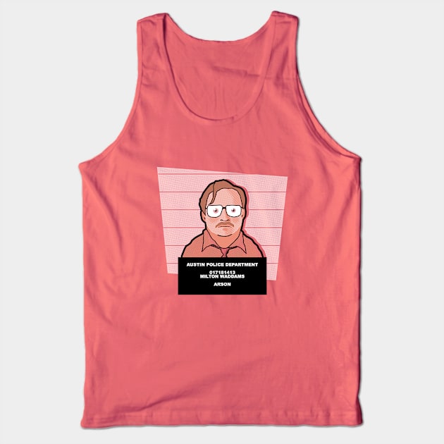 Milton's Mugshot Tank Top by robotrobotROBOT